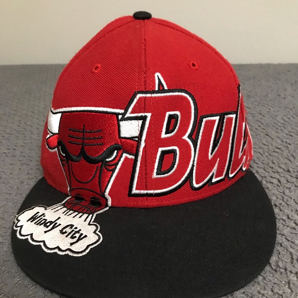 Chicago bulls snapback. All over graphic.